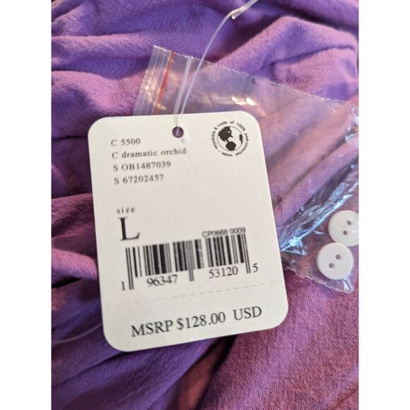 FREE PEOPLE Purple Desert Days Dramatic Orchid Sleeveless Ruffle Dress Large NEW - Picture 8 of 9